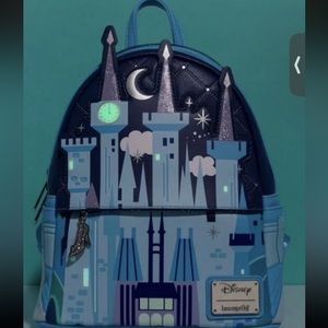 Loungefly Disney Cinderella Castle Glow in the Dark Mini Backpack